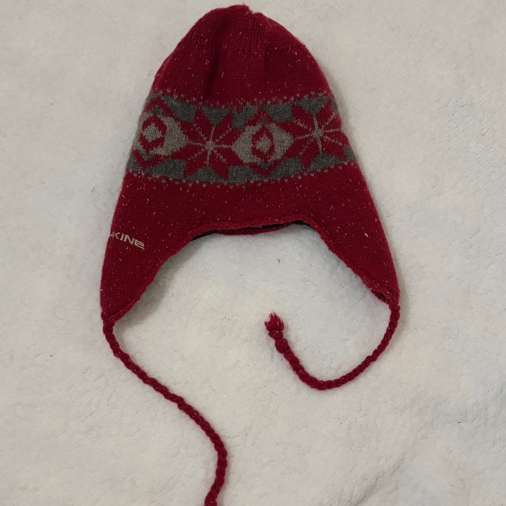 Dakine Hippie Flake Beanie red and gray
